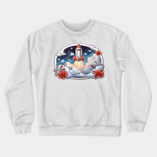 Cloudbound Rocketry: A Coloring Extravaganza (144) Crewneck Sweatshirt